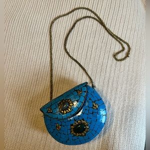 Moroccan handmaid tile clutch purse